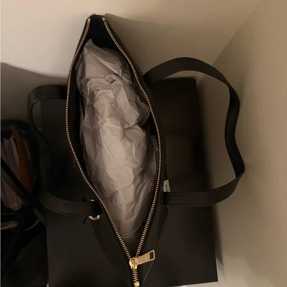 Coach Black Pebbled Leather Tote - Picture 4 of 4